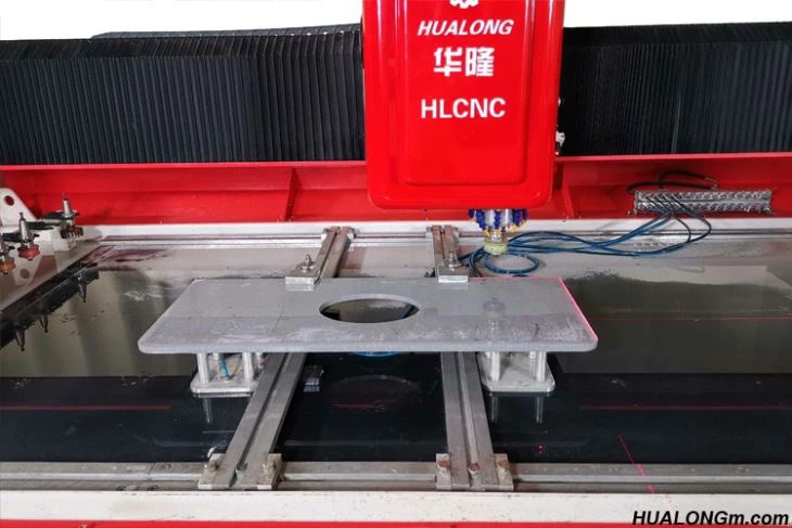 Workpiece fixing of 3 axis Stone Machining Center